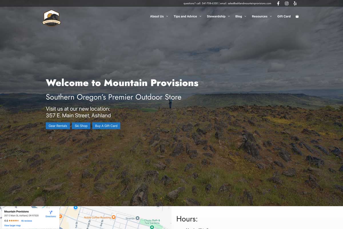 ashland mountain provisions on a desktop